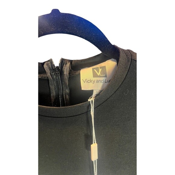 New Vicky & Lucas Black Long Sleeve Dress with Pleats and Pockets. Medium. NWT - Picture 4 of 13